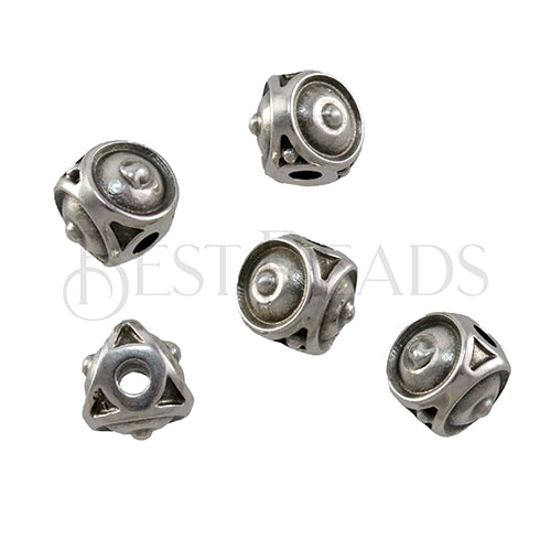 2mm round ORBIT Bead ANT SILVER - 10 pcs