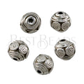 2mm round SPIRAL CONCHO Bead ANT SILVER - 10 pcs