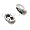 3mm round DOUBLE STRAND bead ANT SILVER - 10 pcs