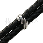5mm DOUBLE round VENETIAN PUZZLE (MIDDLE) bead ANT SILVER - 10 pcs