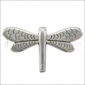 2mm round DRAGONFLY slider ANT SILVER - 5 pcs