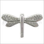 2mm round DRAGONFLY slider ANT SILVER - 5 pcs