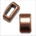 5mm flat PLAIN BAR slider ANT COPPER - 10 pcs
