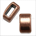 5mm flat PLAIN BAR slider ANT COPPER - 10 pcs