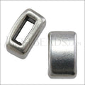 5mm flat PLAIN BAR slider ANT SILVER - 10 pcs