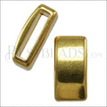 10mm flat PLAIN BAR slider GOLD - 10 pcs
