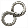 multi round ENGRAVED INFINITY slider ANT SILVER - 10 pcs