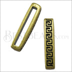20mm flat MEANDER slider ANT BRASS - 10 pcs