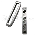 20mm flat MEANDER slider ANT SILVER - 10 pcs