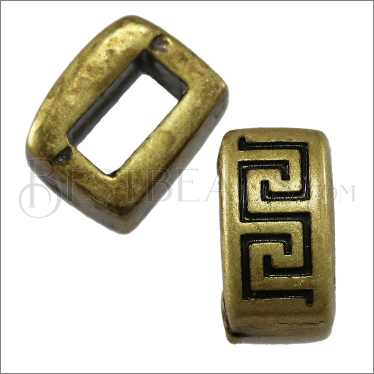5mm flat MEANDER slider ANT BRASS - 10 pcs
