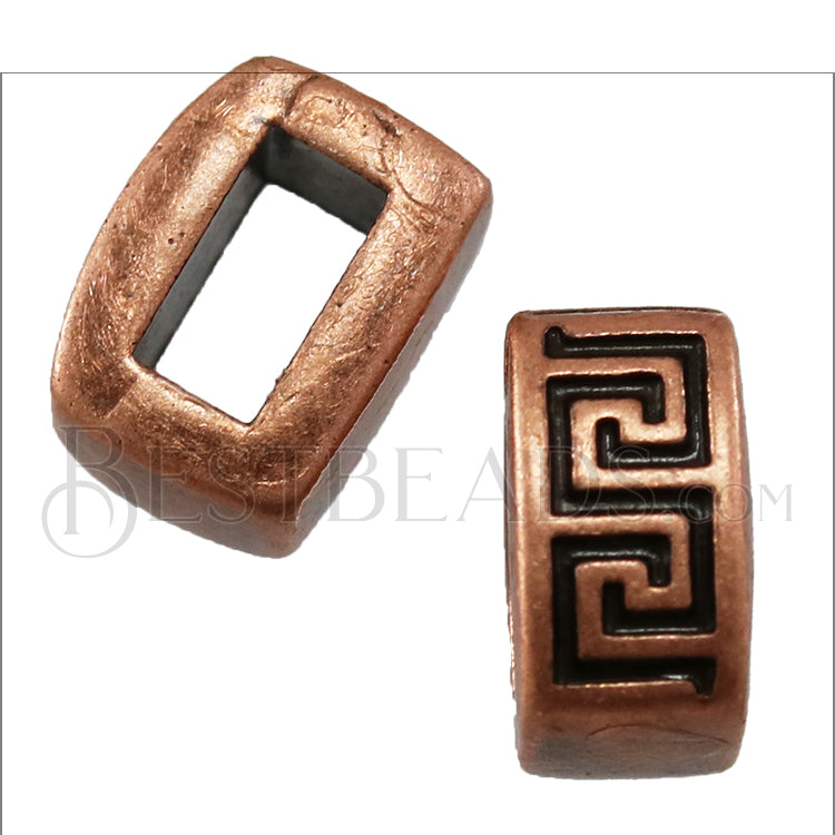 5mm flat MEANDER slider ANT COPPER - 10 pcs