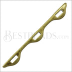 5mm flat TRIPLE WIDE spacer ANT BRASS - 10 pcs