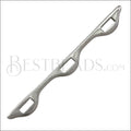 5mm flat TRIPLE WIDE spacer ANT SILVER - 10 pcs