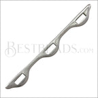 5mm flat TRIPLE WIDE spacer ANT SILVER - 10 pcs
