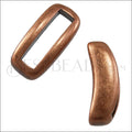 10mm flat CRESCENT spacer ANT COPPER - 10 pcs
