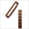 20mm flat WAVE spacer ANT COPPER - 10 pcs