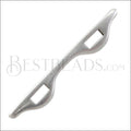 5mm flat WIDE 2 STRAND spacer ANT SILVER - 10 pcs