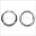 10mm flat HAMMERED RING spacer ANT SILVER - 5 pcs