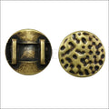 10mm flat HAMMERED CIRCLE spacer ANT BRASS - 10 pcs