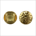 10mm flat HAMMERED CIRCLE spacer GOLD - 5 pcs