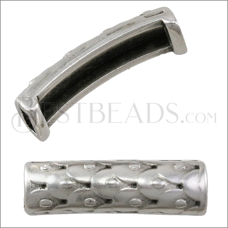 5mm flat SMOOTH SCALES spacer ANT SILVER - 10 pcs