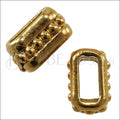5mm flat SMALL DOTS spacer SHINY GOLD - 10 pcs
