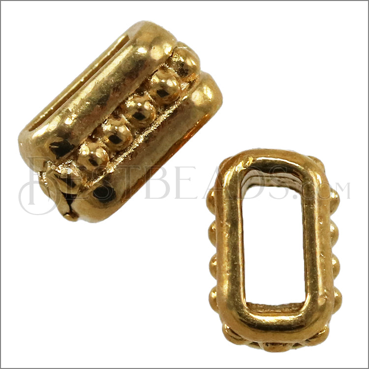 5mm flat SMALL DOTS spacer SHINY GOLD - 10 pcs