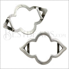 10mm flat MOROCCAN FRAME slider ANT SILVER - 10 pcs