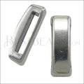 13mm flat THIN BAR slider ANT SILVER - 10 pcs