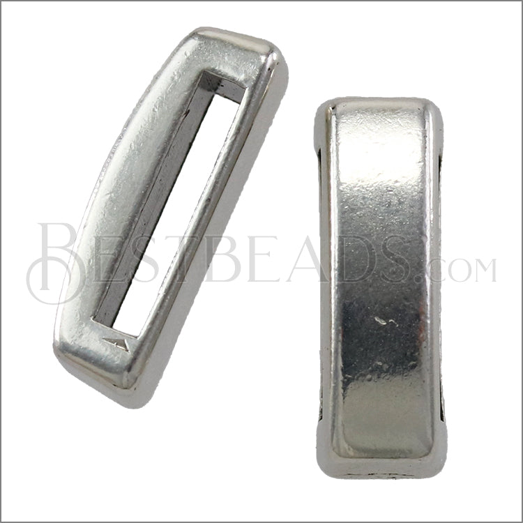 13mm flat THIN BAR slider ANT SILVER - 10 pcs