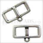5mm Flat FRAME CHARMHOLDER slider ANTIQUE SILVER - 10 pcs