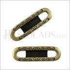 5mm Flat COWBOY FRAME slider ANTIQUE BRASS - 10 pcs