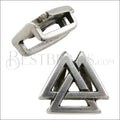 10mm Flat VALKNUT slider ANT SILVER - 10 pcs