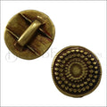 5mm Flat RADIANT CIRCLE slider ANT BRASS - 10 pcs