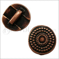 5mm Flat RADIANT CIRCLE slider ANT COPPER - 10 pcs