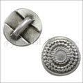 5mm Flat RADIANT CIRCLE slider ANT SILVER - 10 pcs