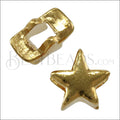 3mm flat STAR slider SHINY GOLD - 10 pcs