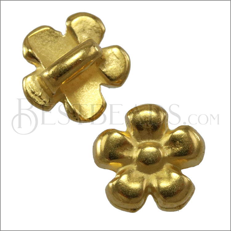 3mm flat DAISY slider SHINY GOLD - 10 pcs