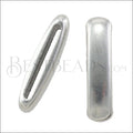 19.5mm flat THIN BAR slider ANT SILVER - 10 pcs