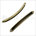 3mm flat ID BAR slider ANT BRASS - 10 pcs