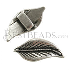 5mm flat LEAF slider ANT SILVER - 10 pcs