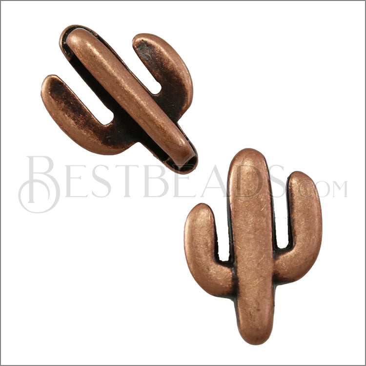 10mm flat CACTUS slider ANT COPPER - 10 pcs