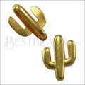 10mm flat CACTUS slider GOLD - 10 pcs