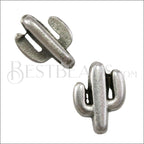 5mm flat CACTUS slider ANT SILVER - 10 pcs