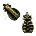 5mm flat PINEAPPLE slider ANT BRASS - 10 pcs