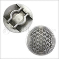 20mm flat MANDALA slider ANT SILVER - 10 pcs