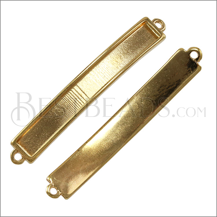 5mm flat ID BAR slider GOLD - 10 pcs