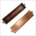 10mm flat ID BAR slider ANT COPPER - 10 pcs