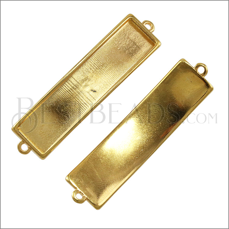10mm flat ID BAR slider GOLD - 10 pcs