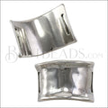 20mm flat LARGE RUSTIC FRAME slider ANT SILVER - 1 piece